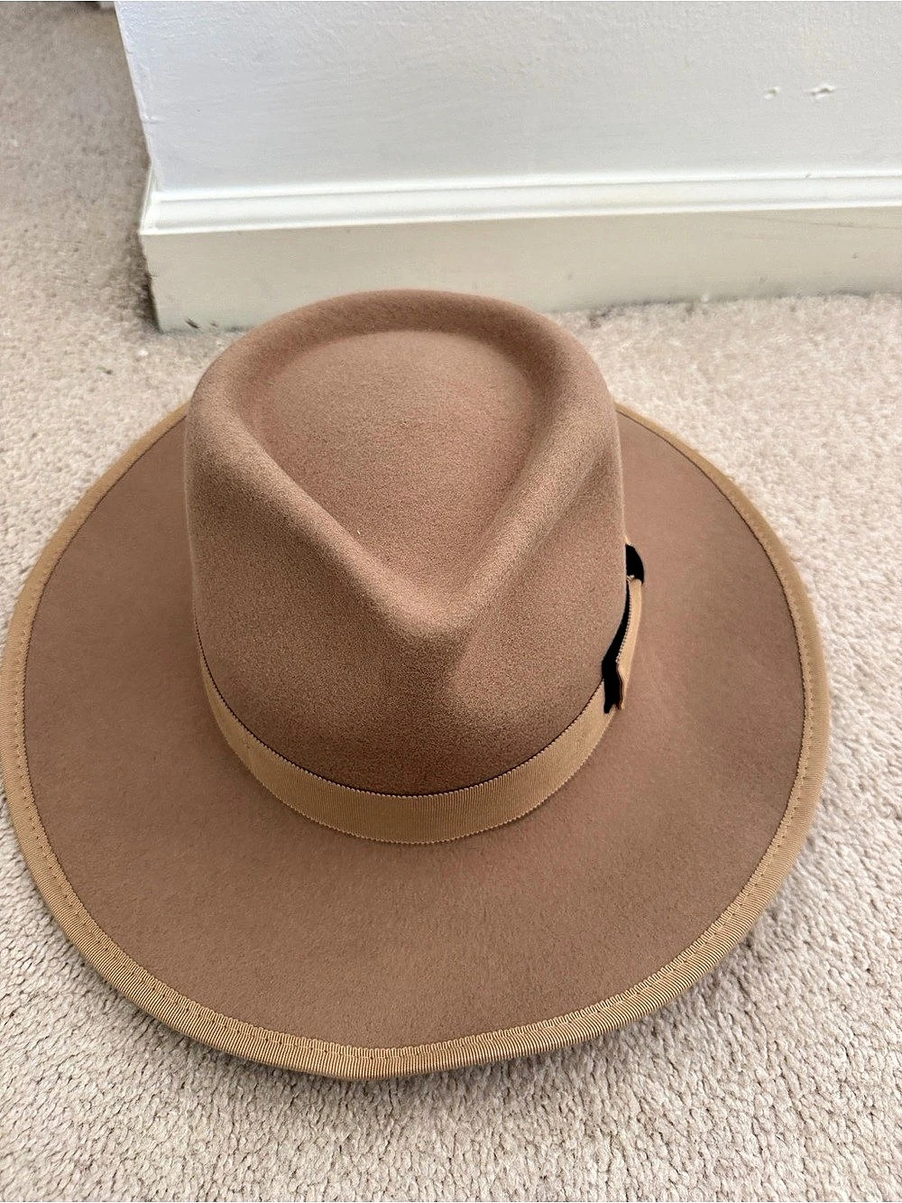 btb Wide Brim Fedora in Brown NWT